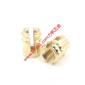 Cl Type Bottom-Slotted Brass Threaded Insert Nut